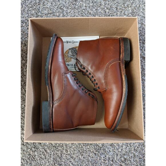 Red Wing Heritage 9435 Brown Leather Teak Williston Size 10.5D Dress Boots Rare main image 5